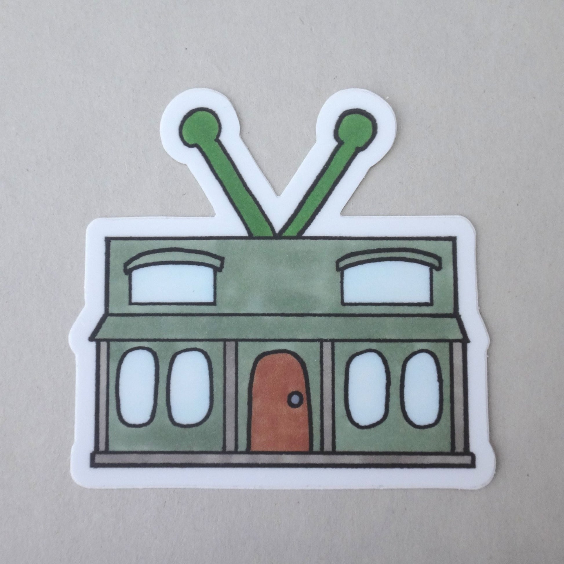 A sticker of the Bug Bungalow