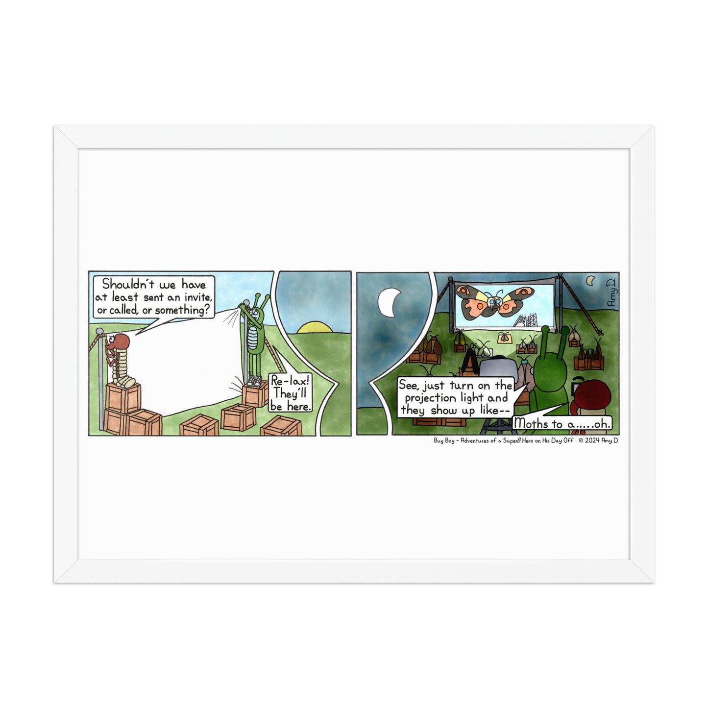 Moth Week - Comic Strip Prints - July 20th, 2024