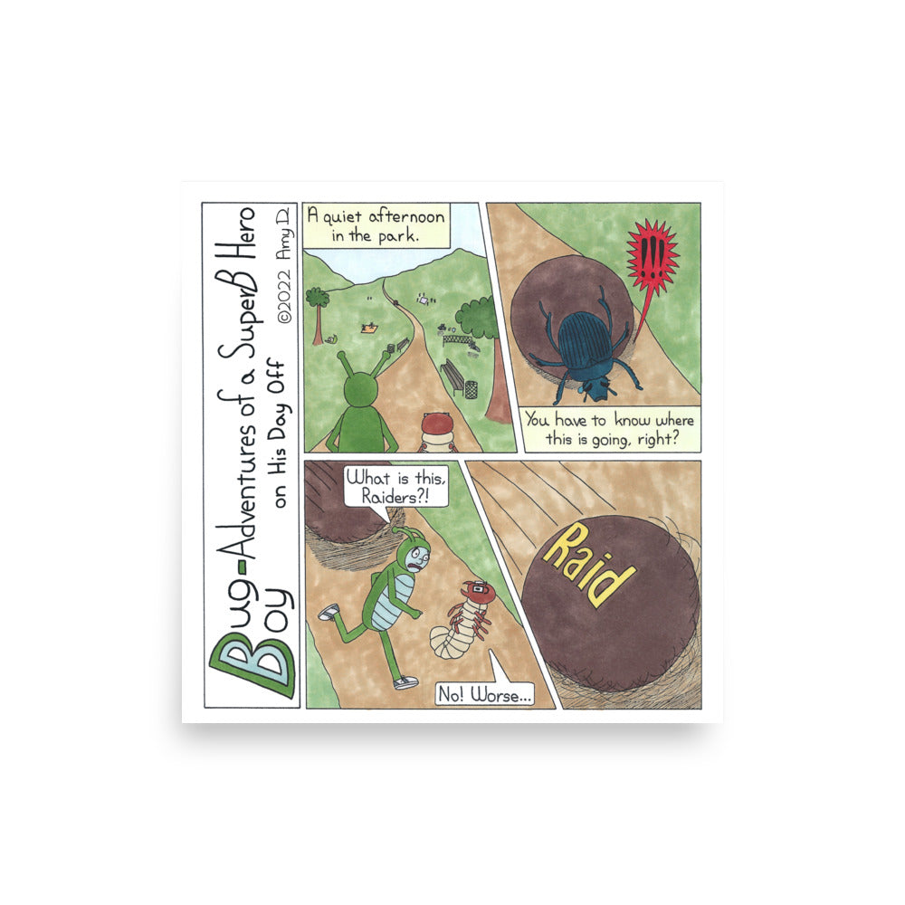 Oh.....Dung Beetle - Comic Strip Prints