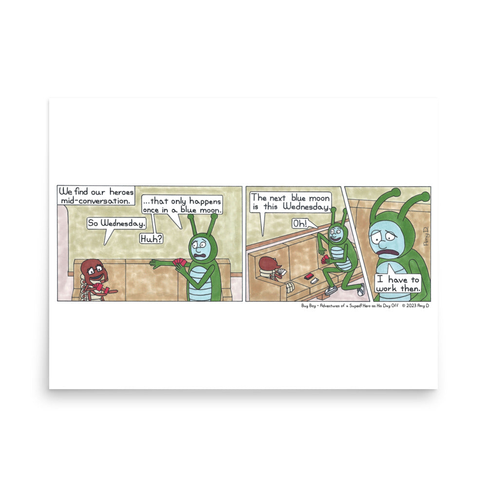 Blue Moon - Comic Strip Prints